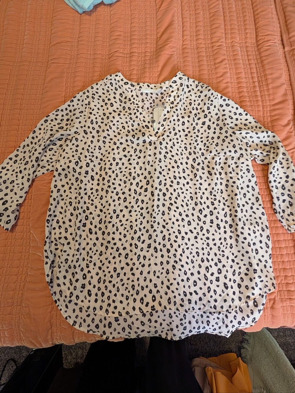 Lush Pink and Black Leopard Print Tunic NWT